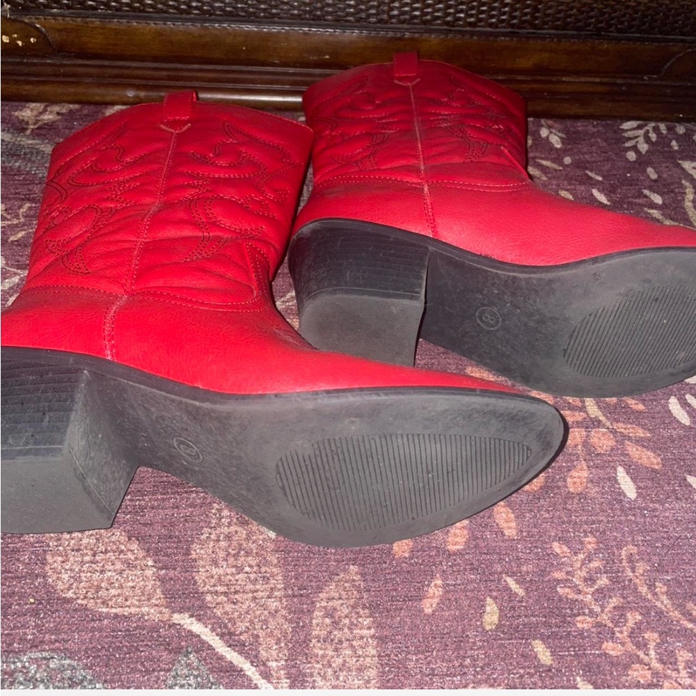 Red Women's Western cowboy Boots